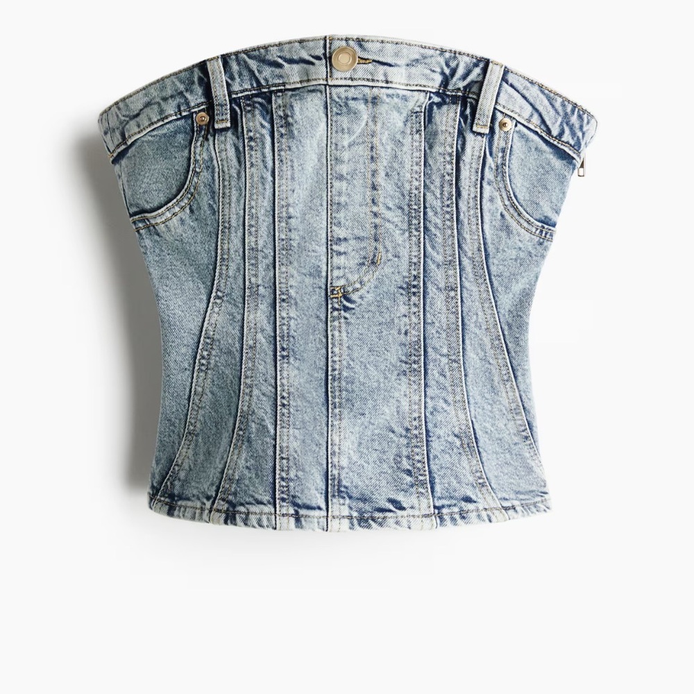 DENIM BUSTIER